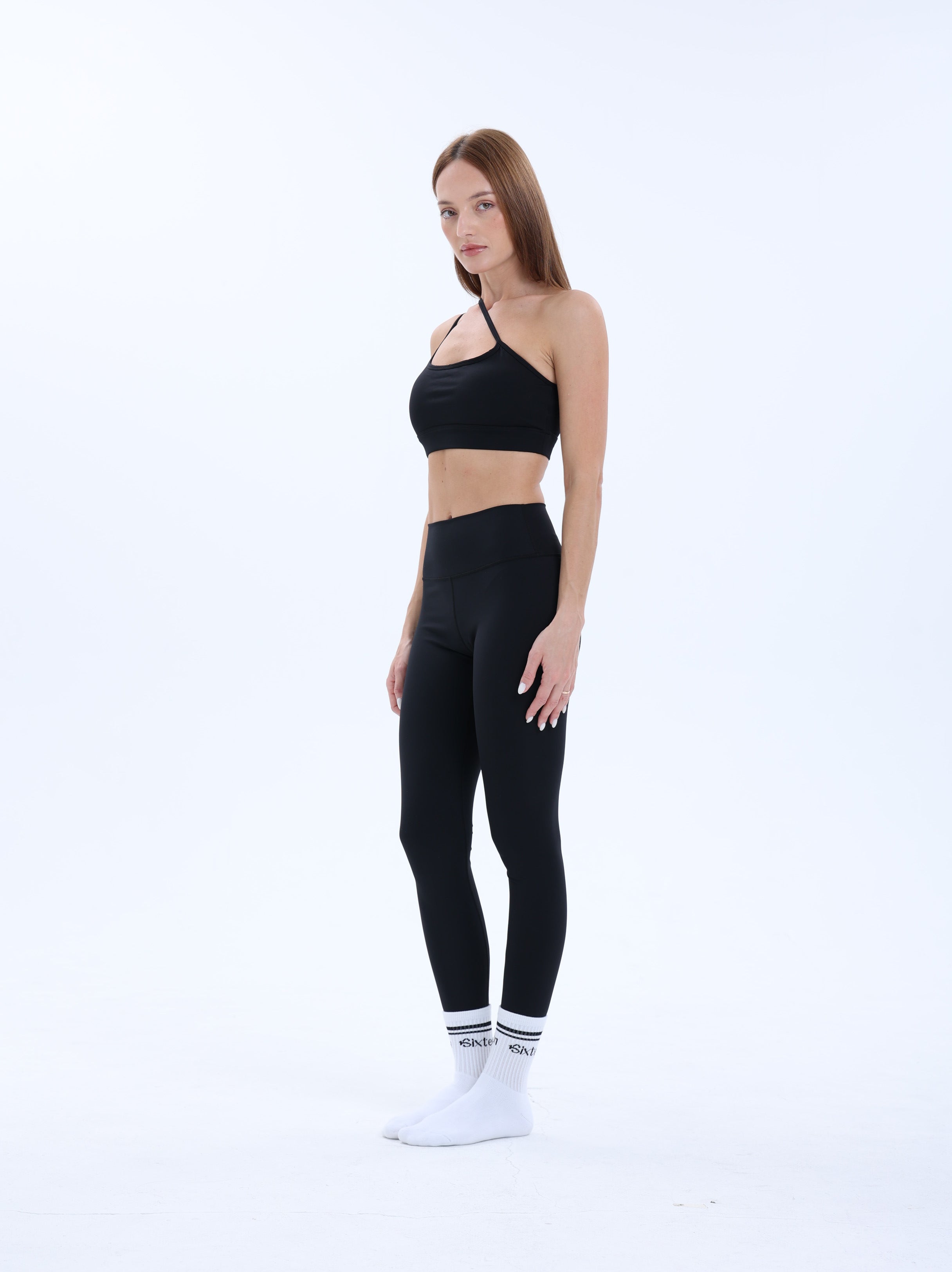 Thin Strap One Shoulder Bra, Black