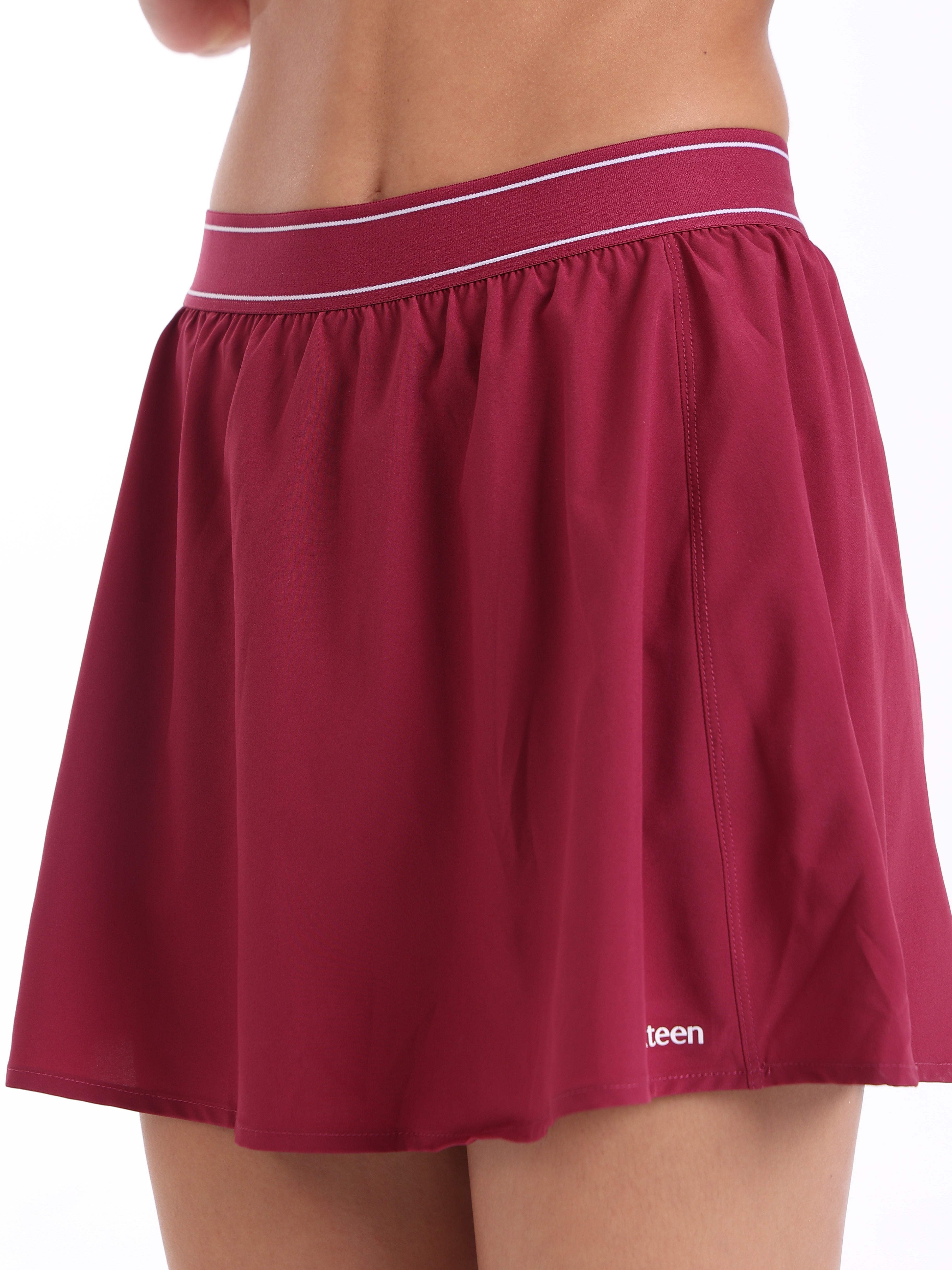 Court Straight Skirt, Deep Red