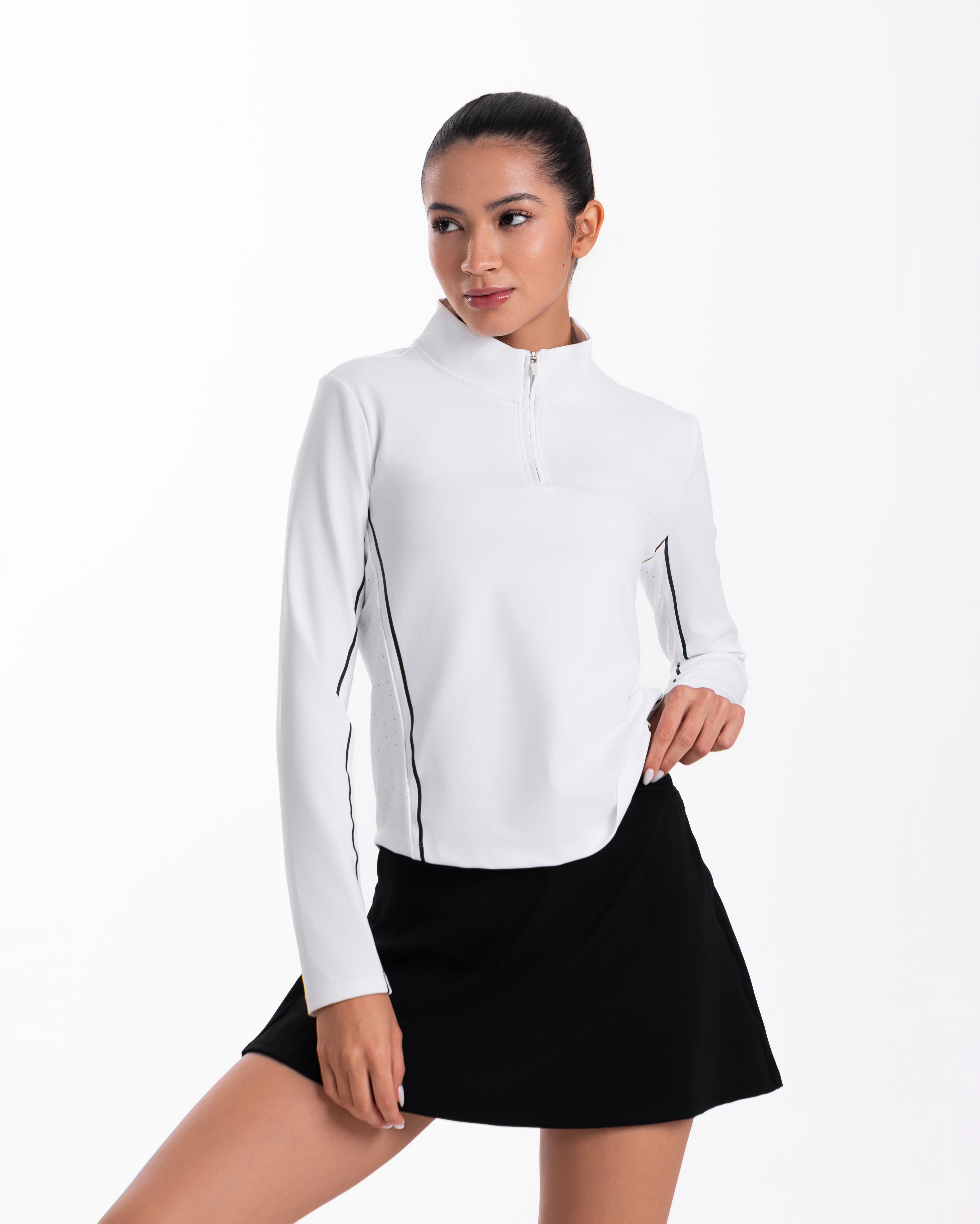 Muse Half-Zip, White