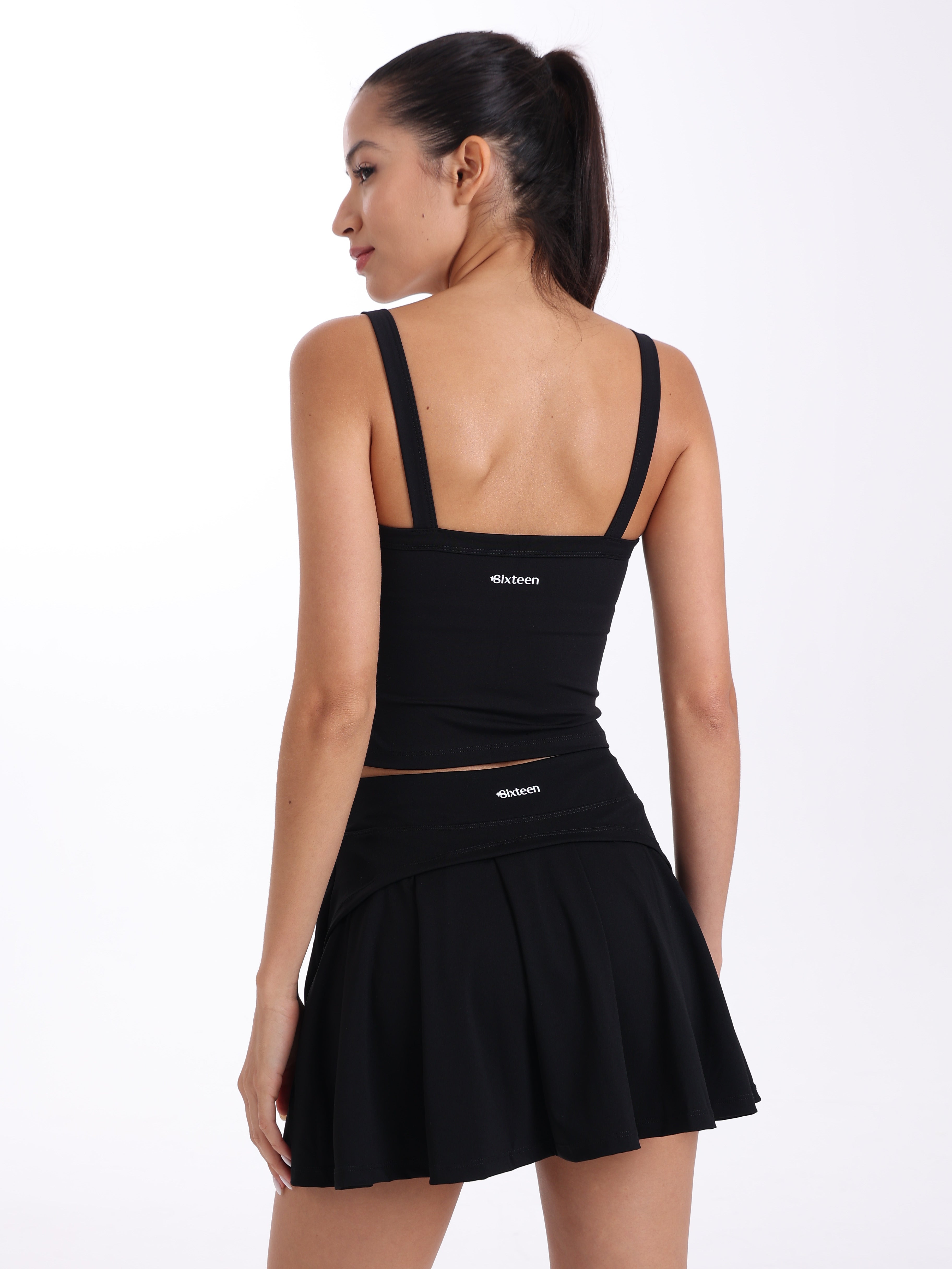 Ace Ruffle Skirt, Black