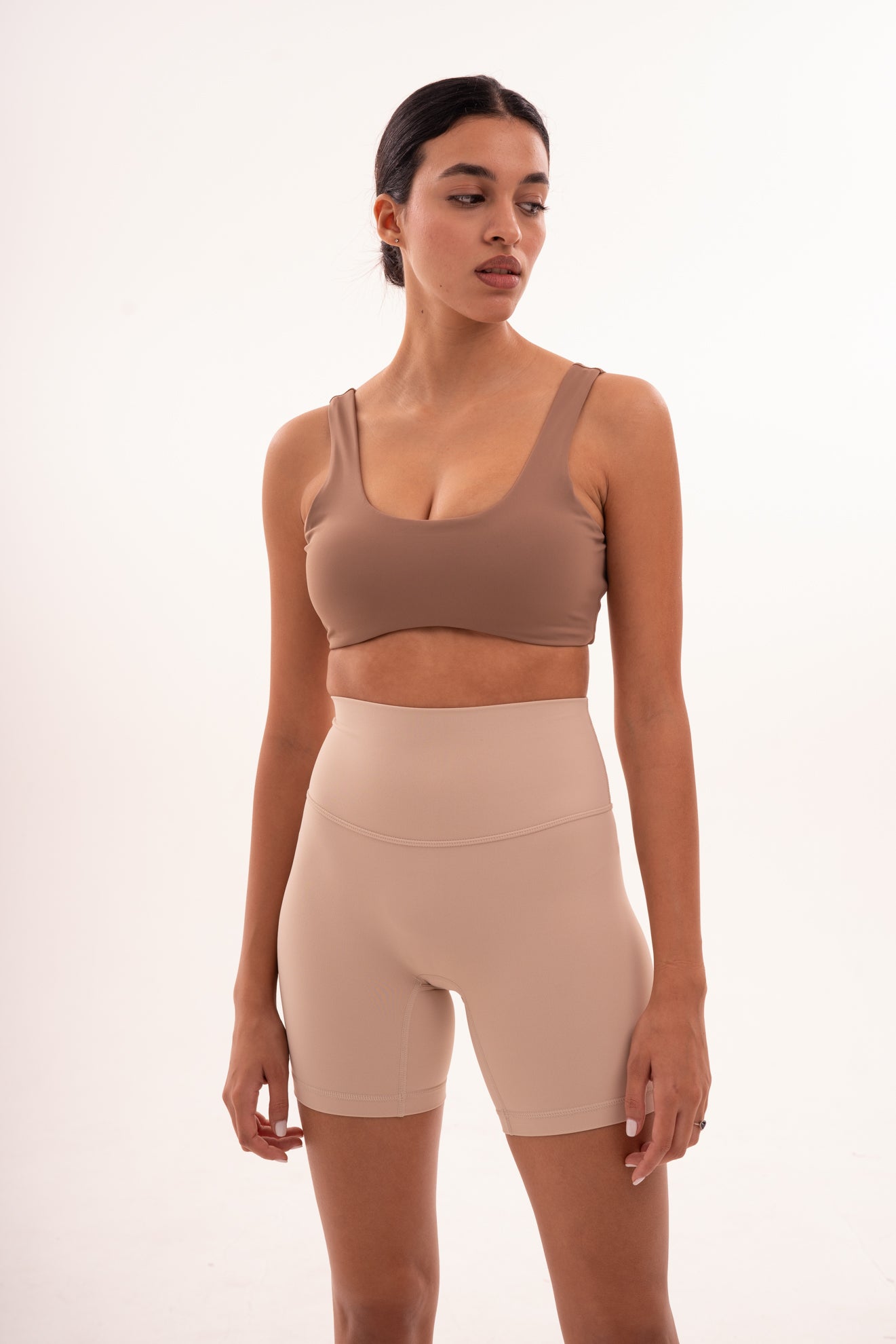 Crop Shorts, Milk Tea