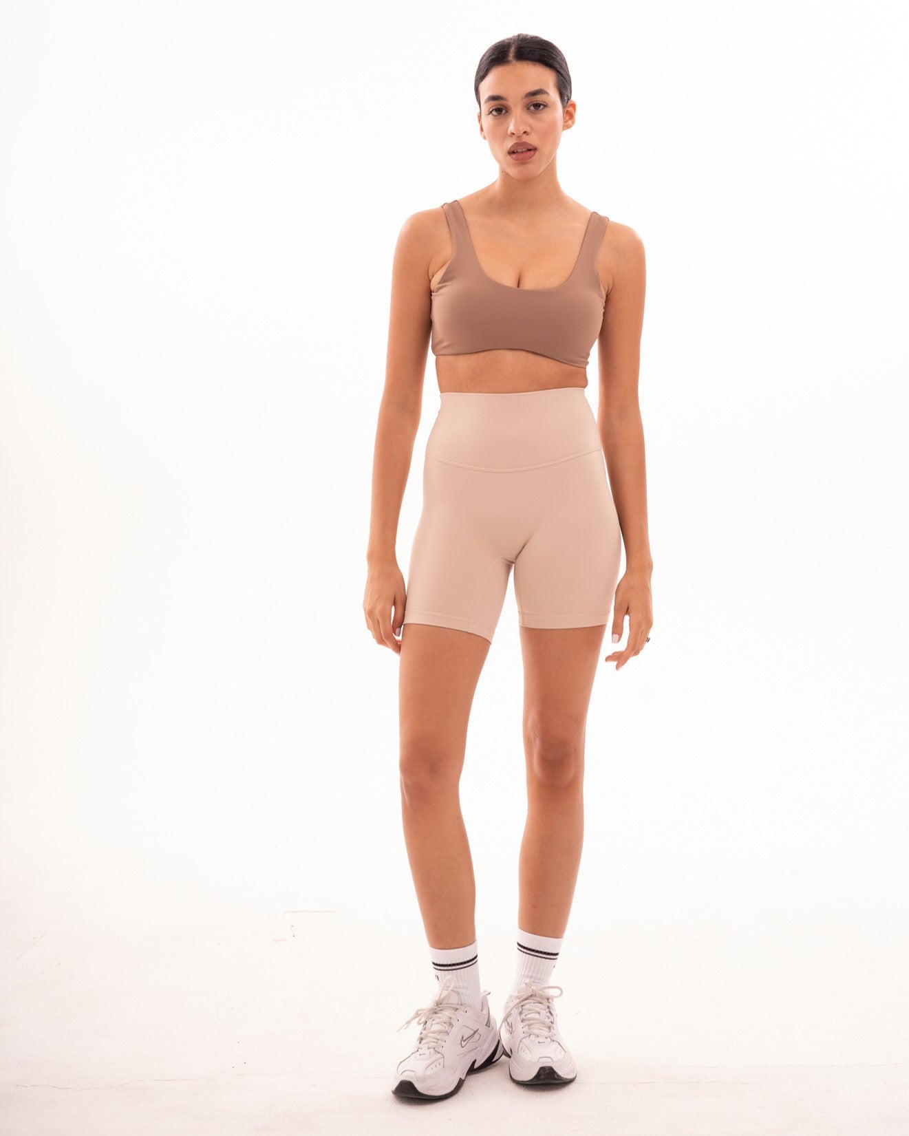 Crop Shorts, Milk Tea