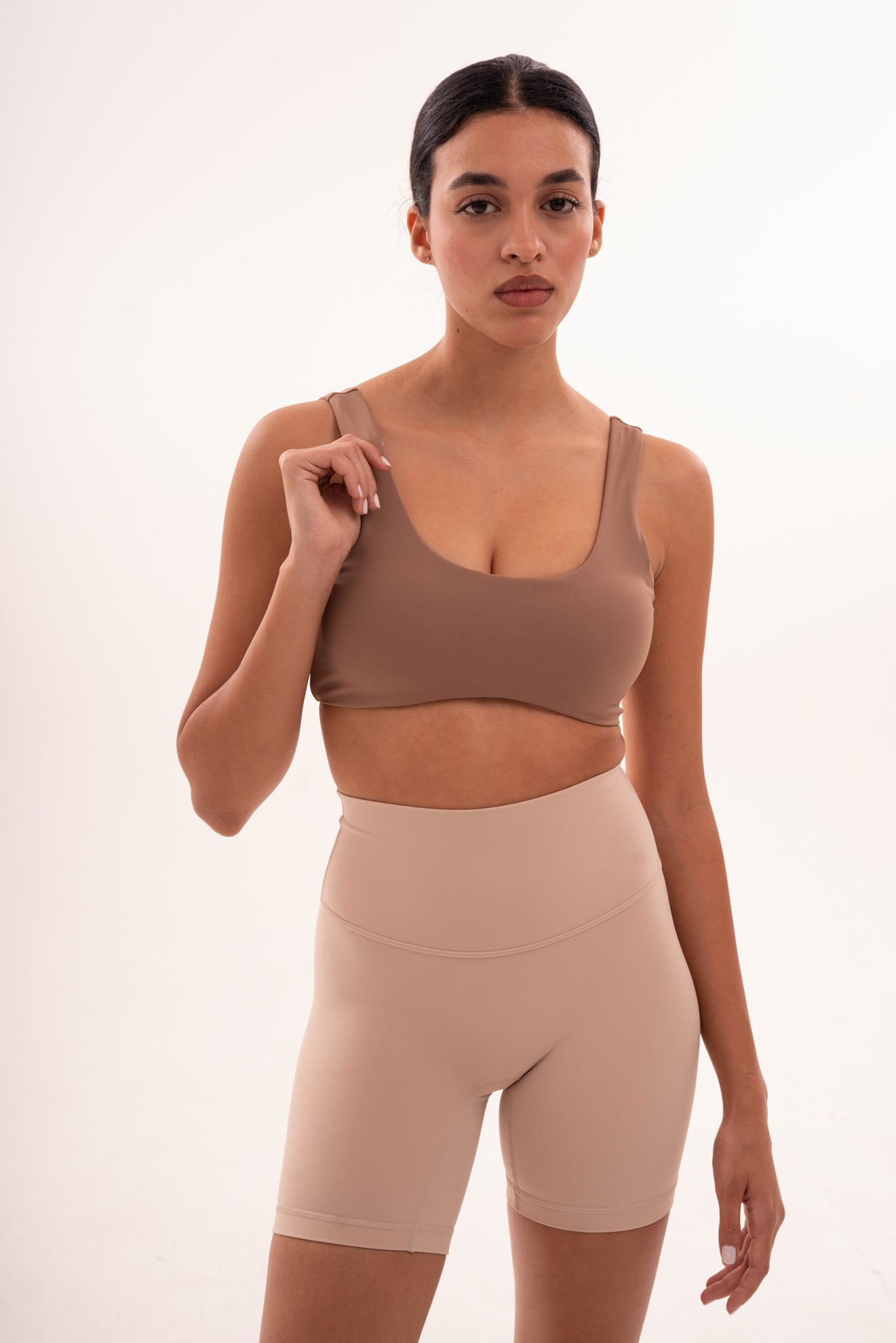 Crop Shorts, Milk Tea