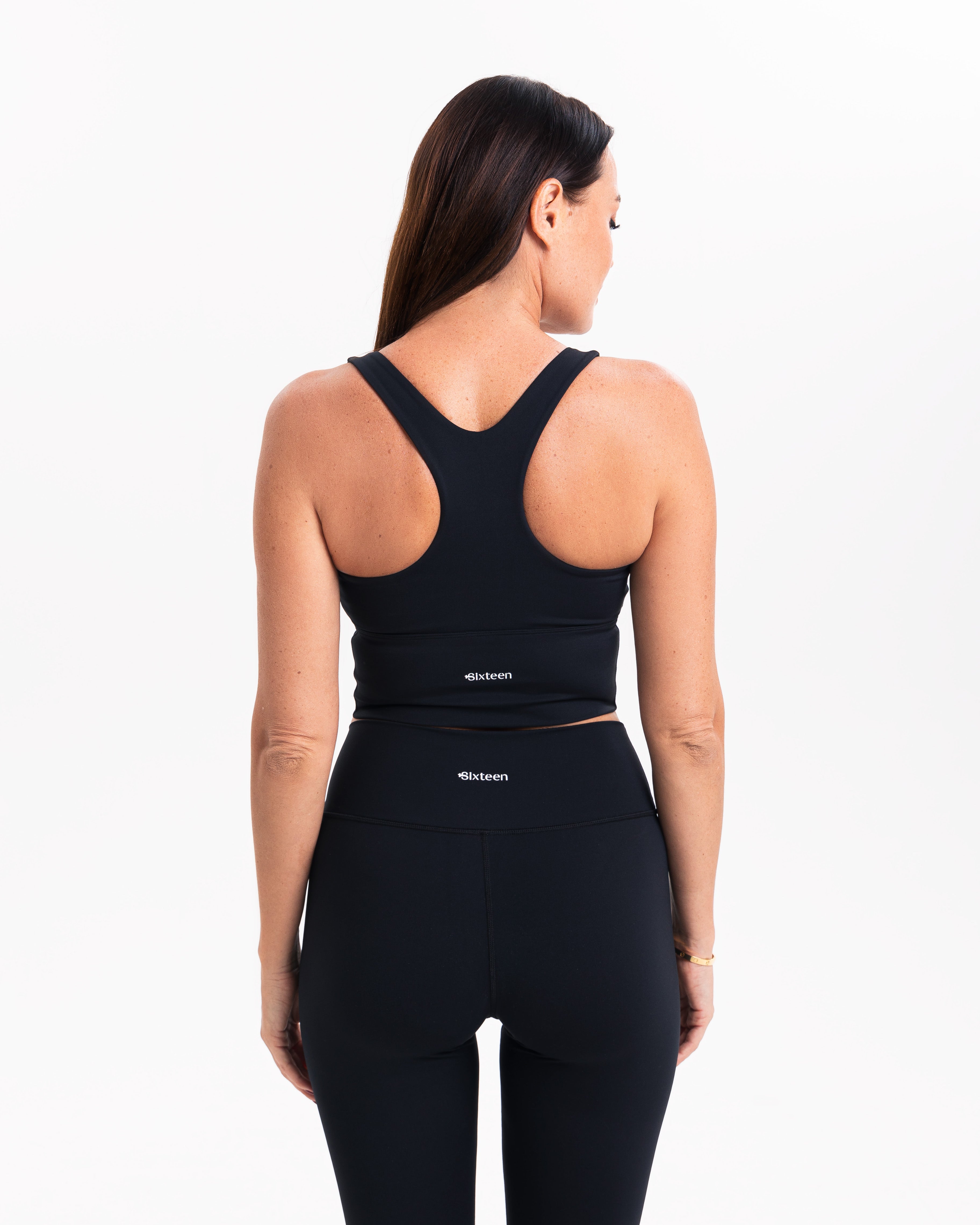 Essential Racerback Sports Bra, Black