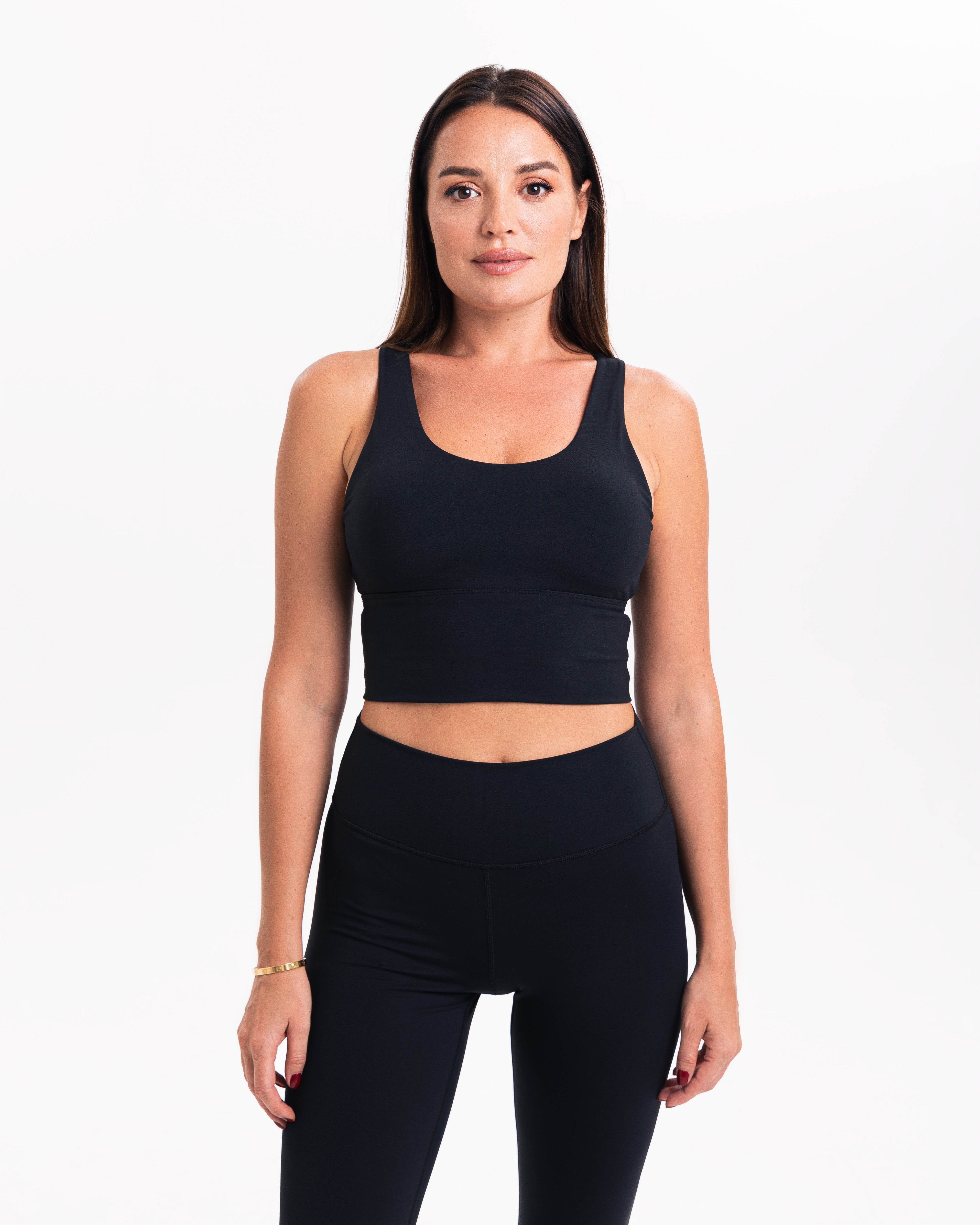 Essential Racerback Sports Bra, Black