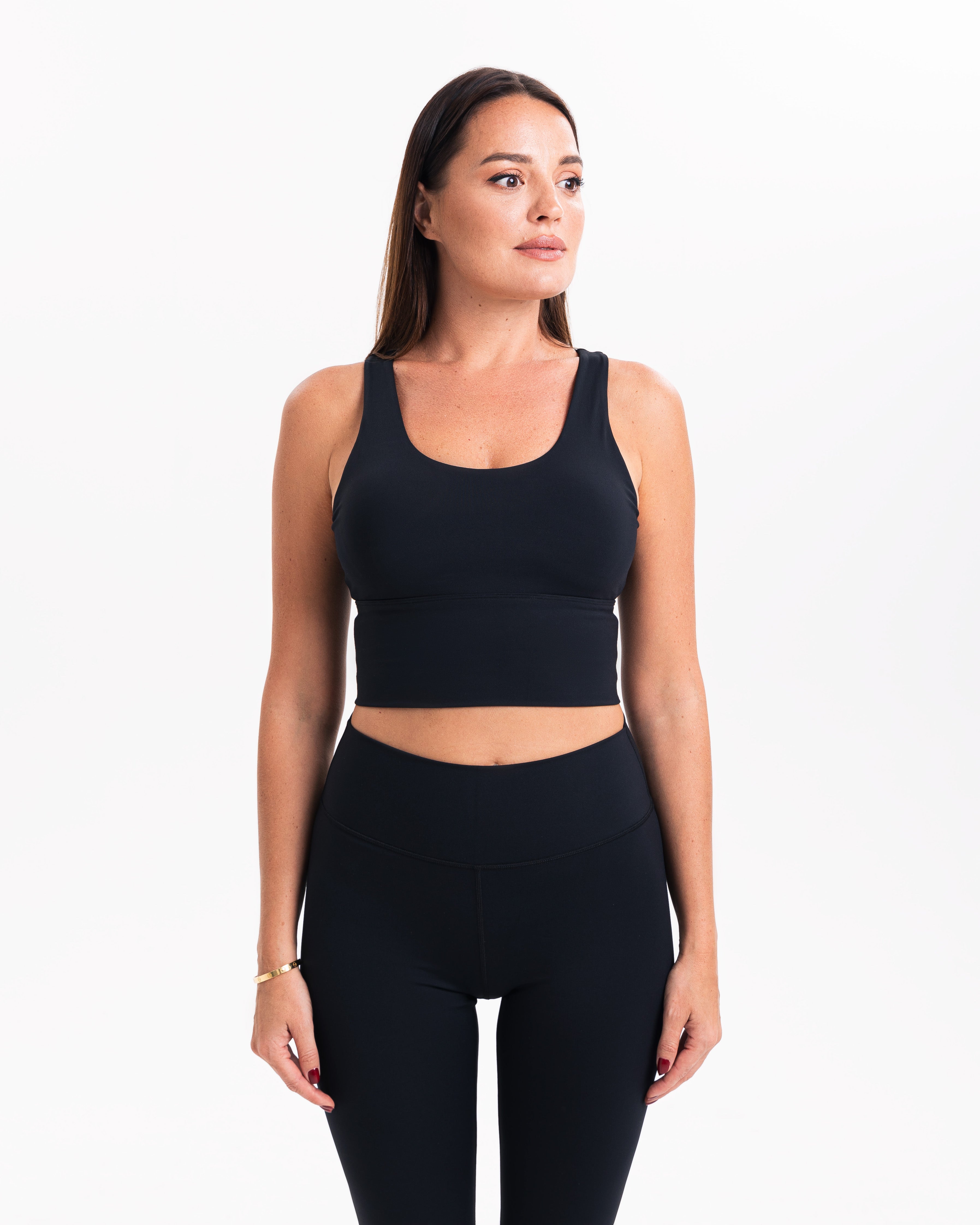 Essential Racerback Sports Bra, Black