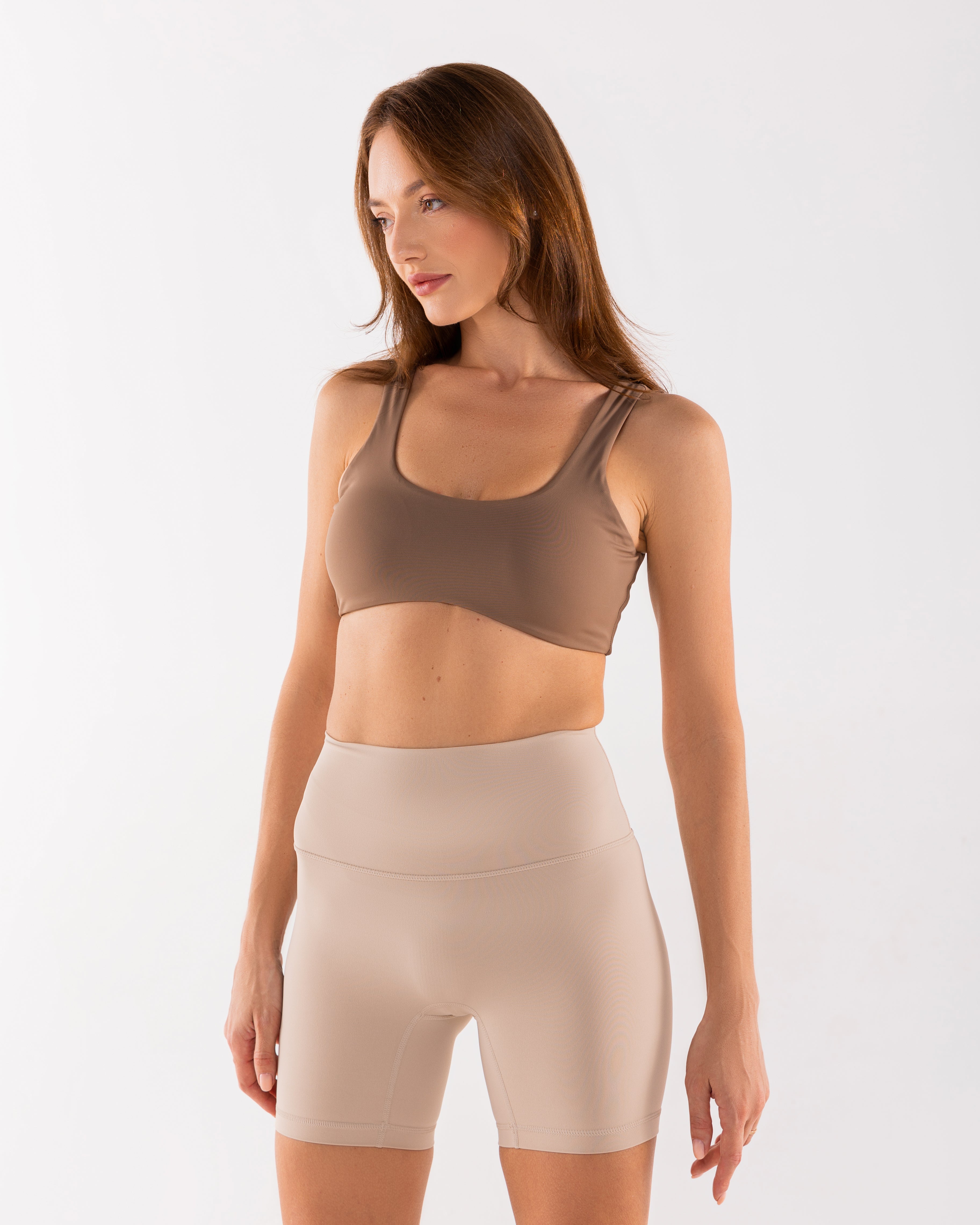 Crop Shorts, Milk Tea