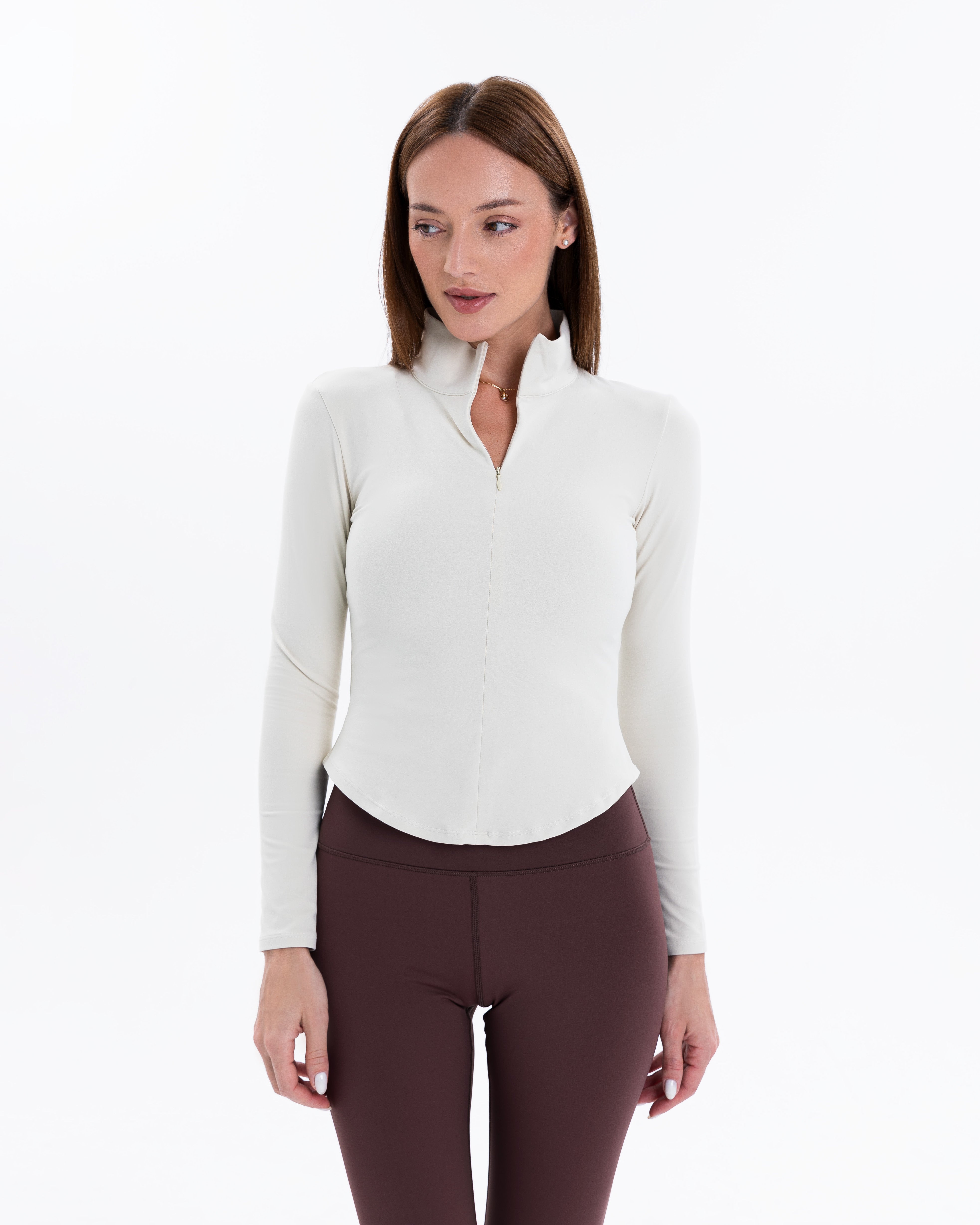 Half-Zip Jacket, Ivory