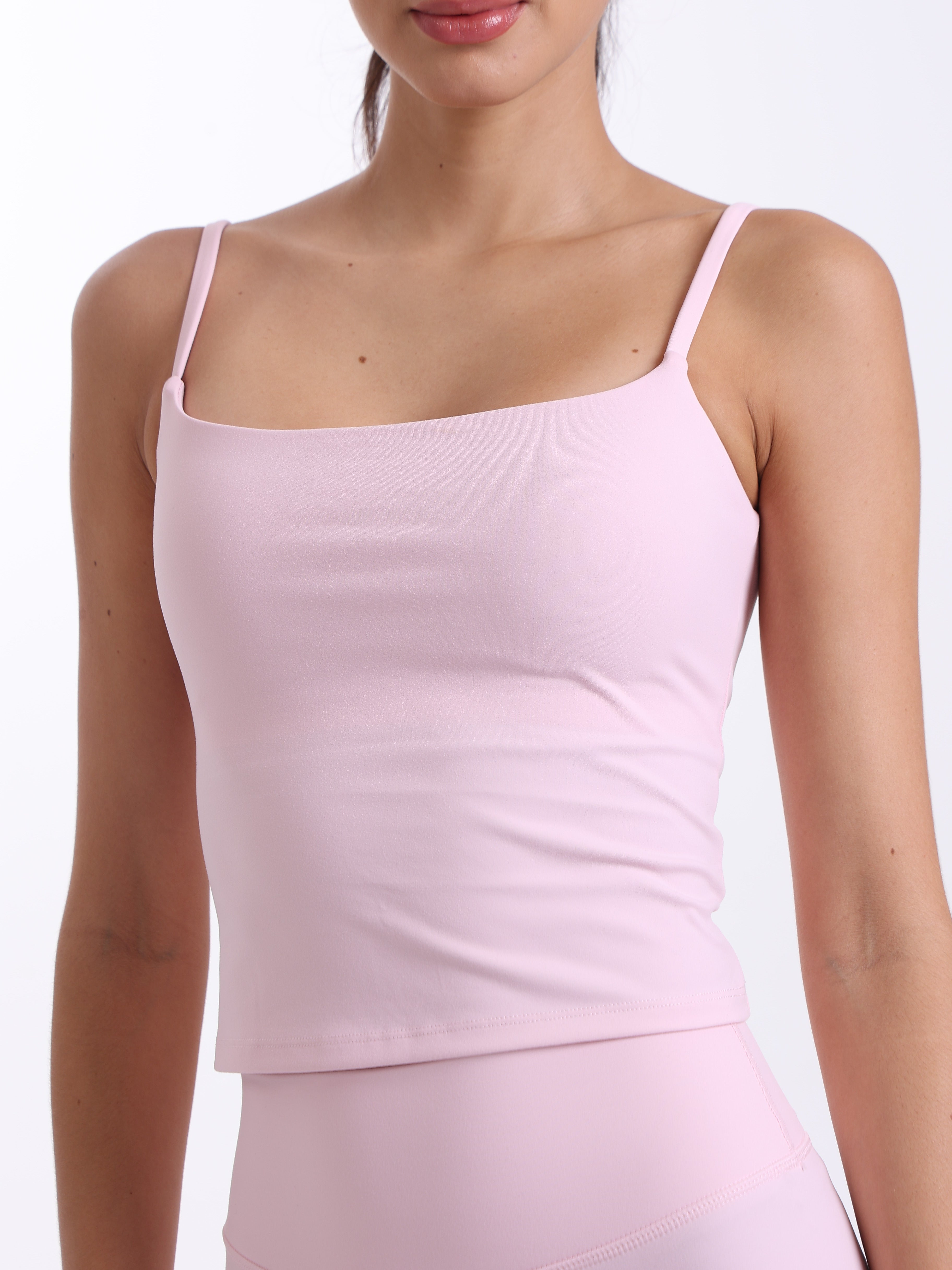 Cloud Thin Strap Tank, Baby Pink
