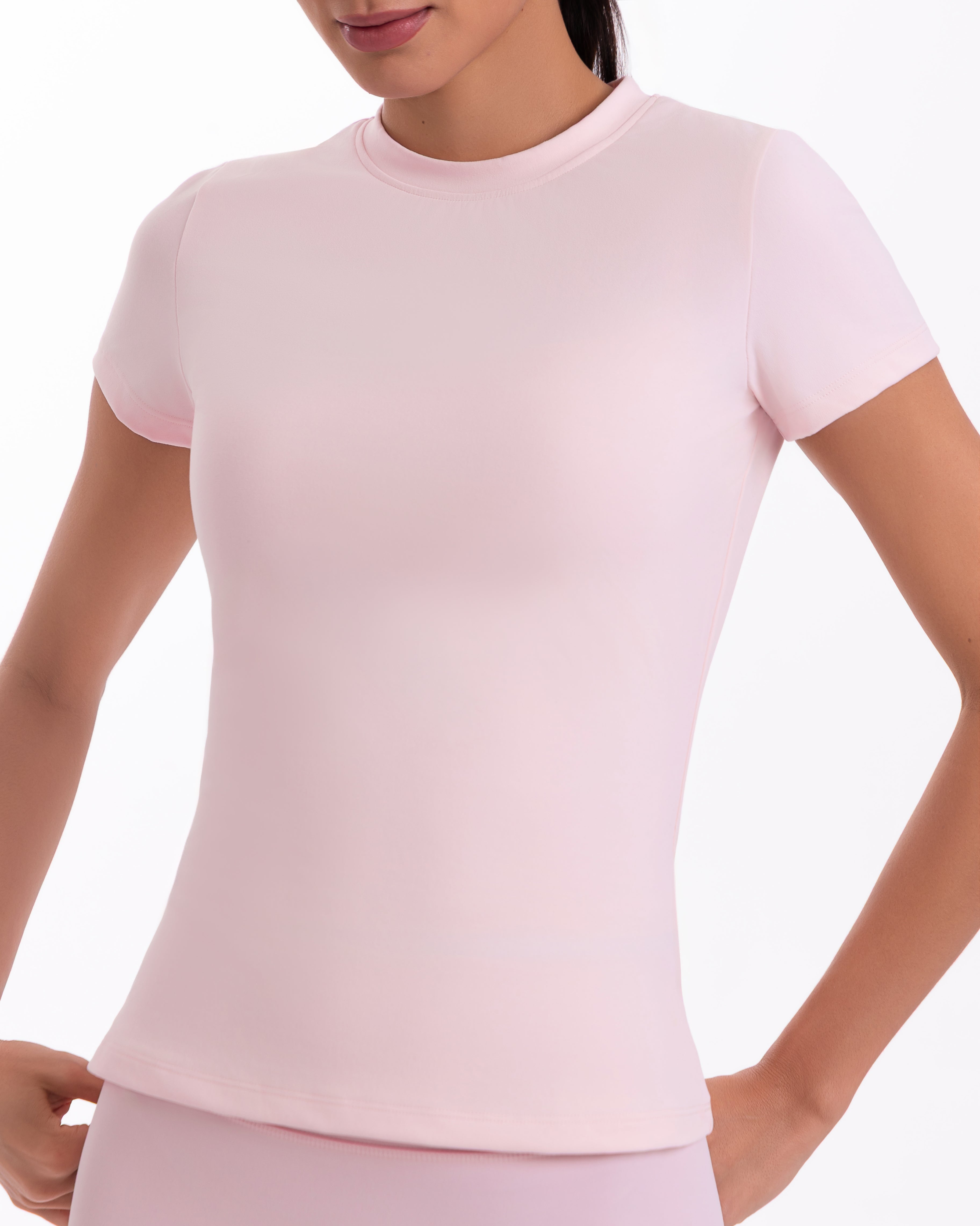 Cloud Short Sleeve Tee, Baby Pink