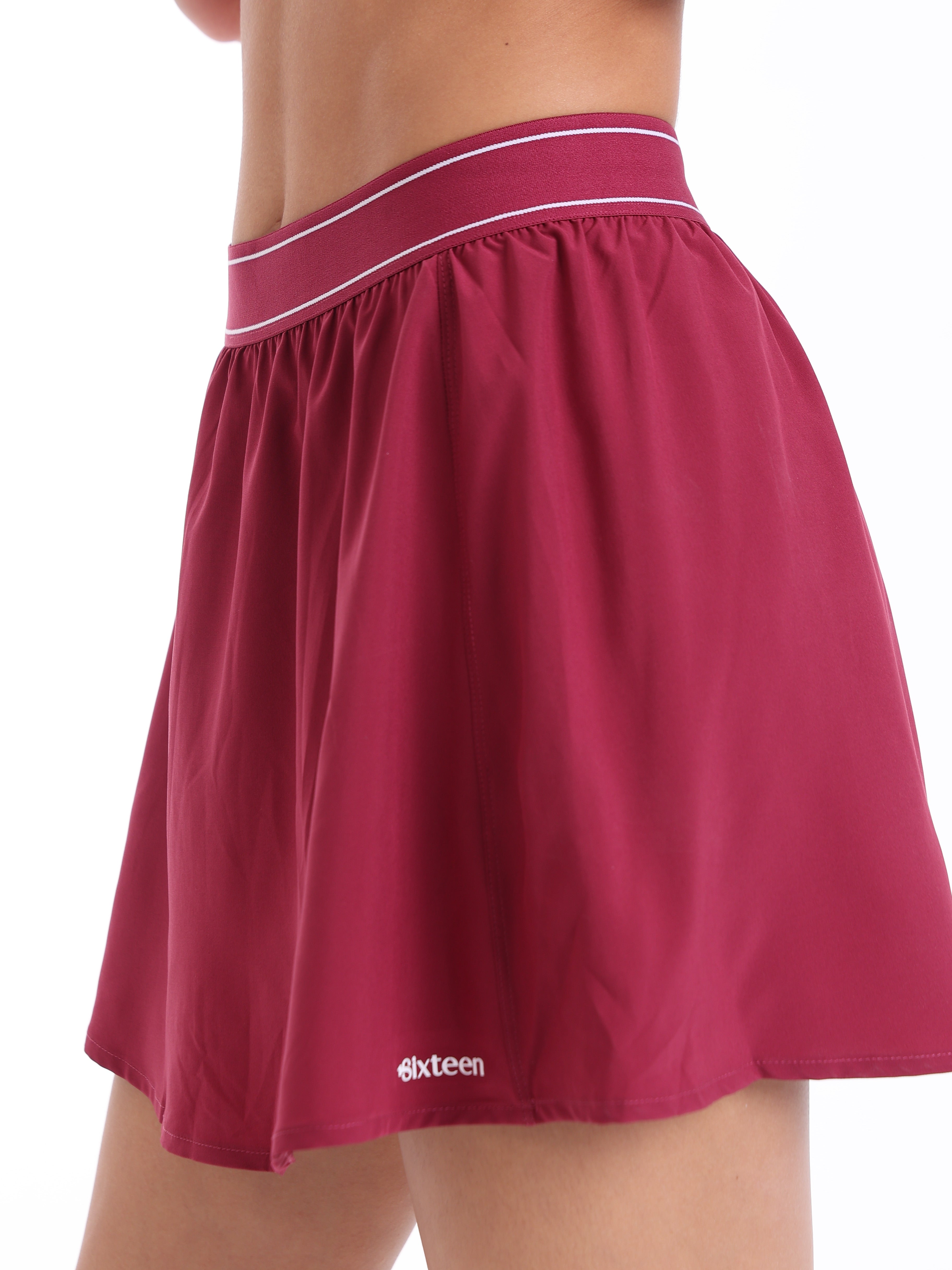 Court Straight Skirt, Deep Red