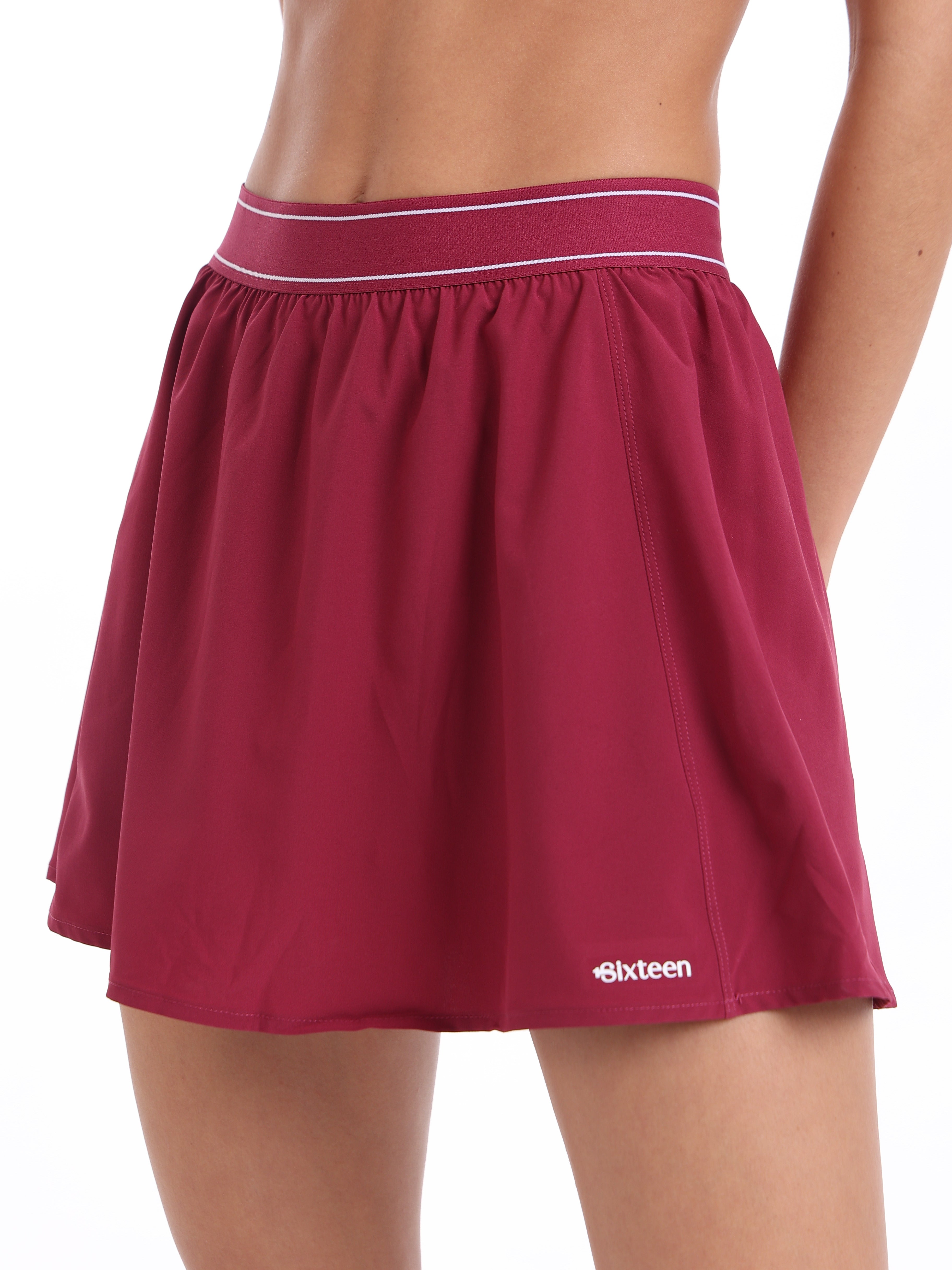 Court Straight Skirt, Deep Red