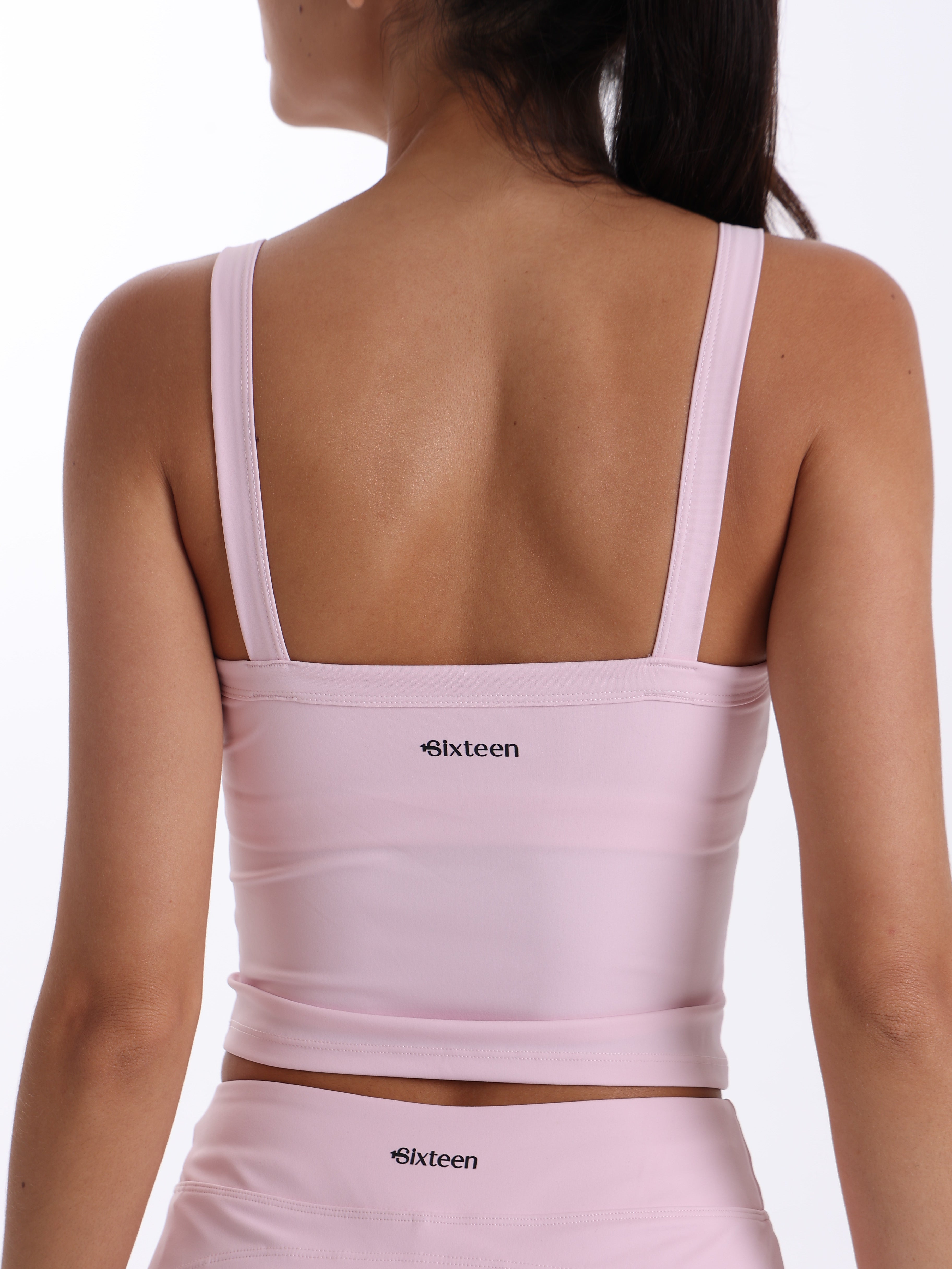 Ace Square Neck Tank, Pink