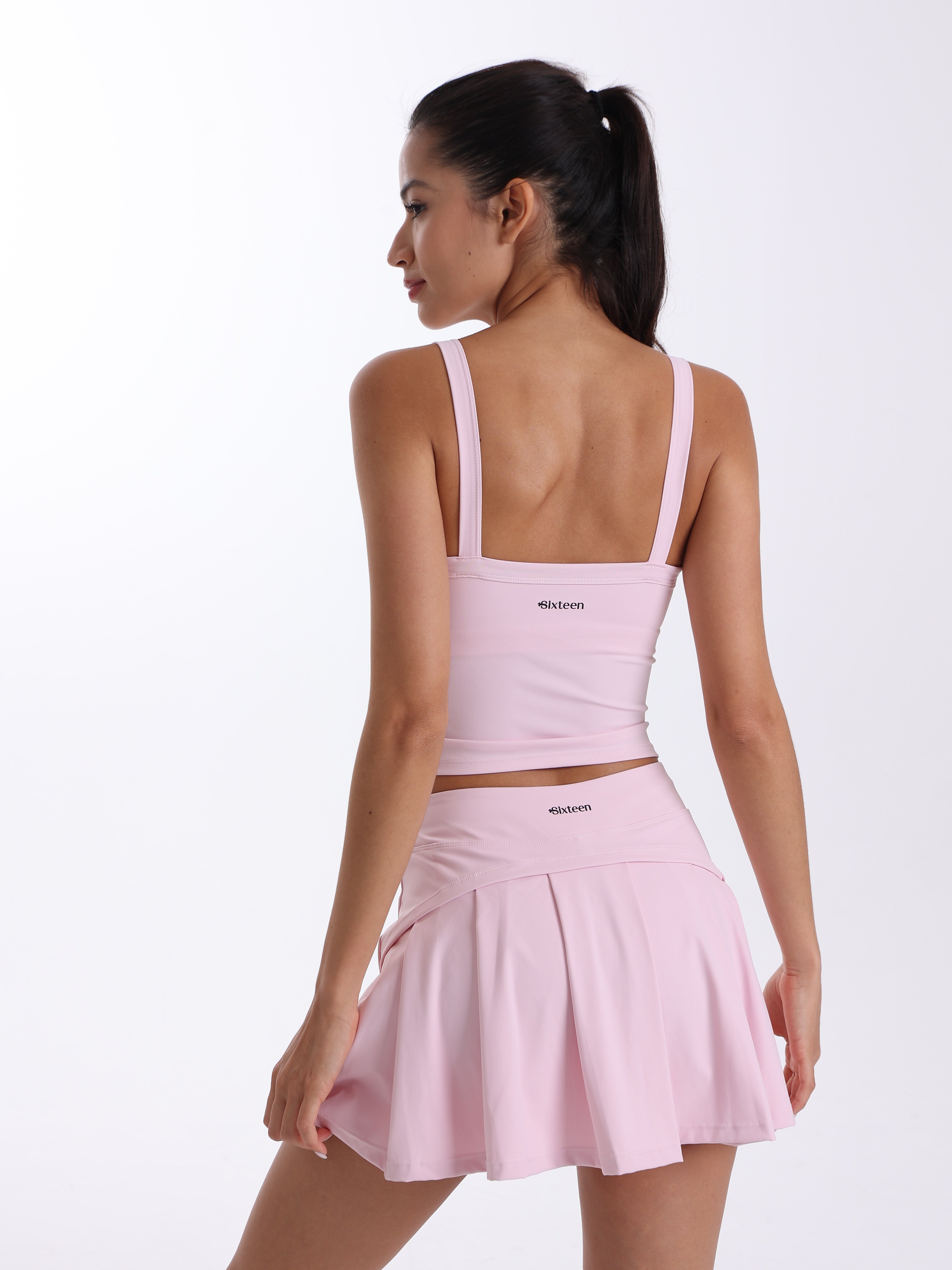 Ace Square Neck Tank, Pink