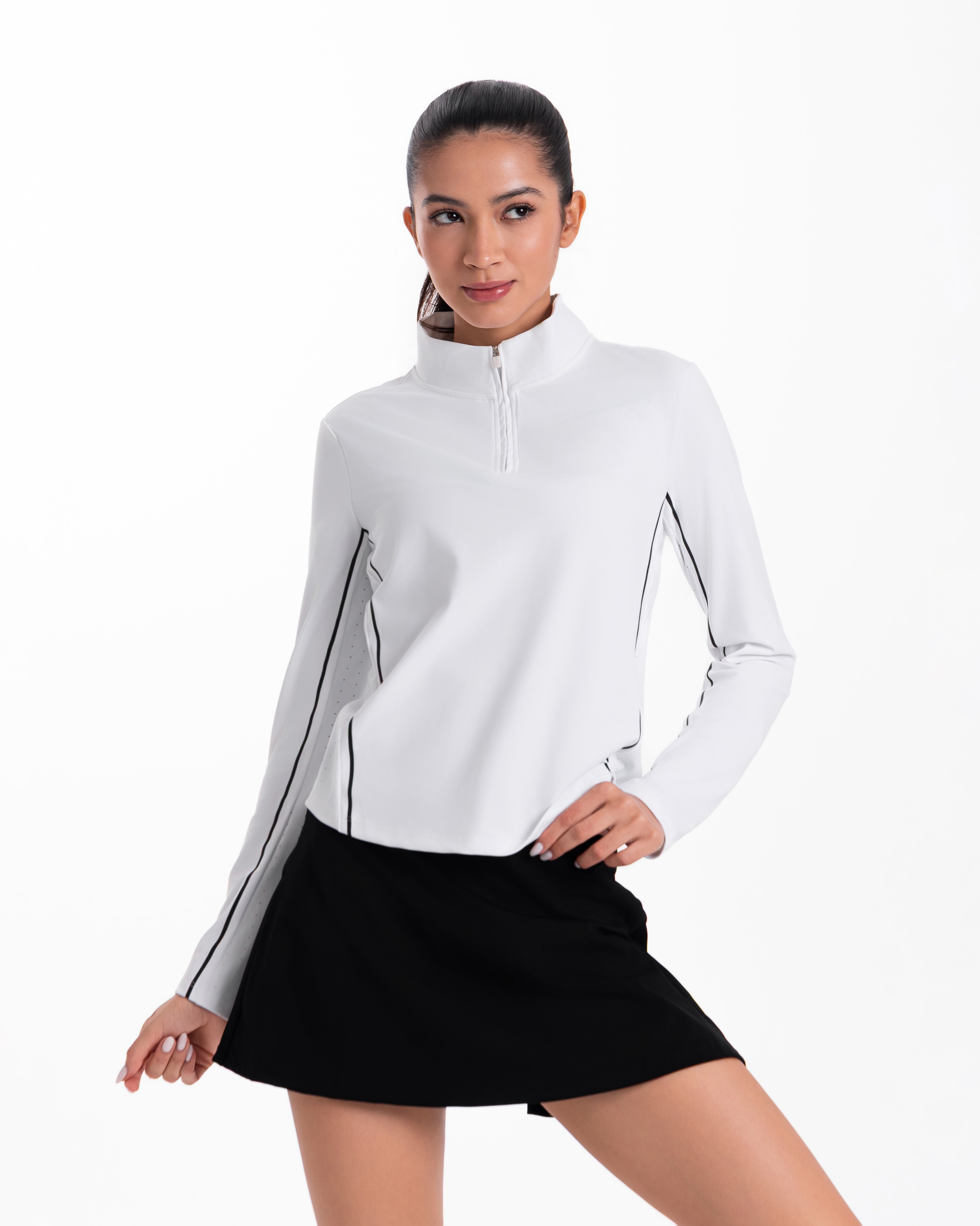 Muse Half-Zip, White
