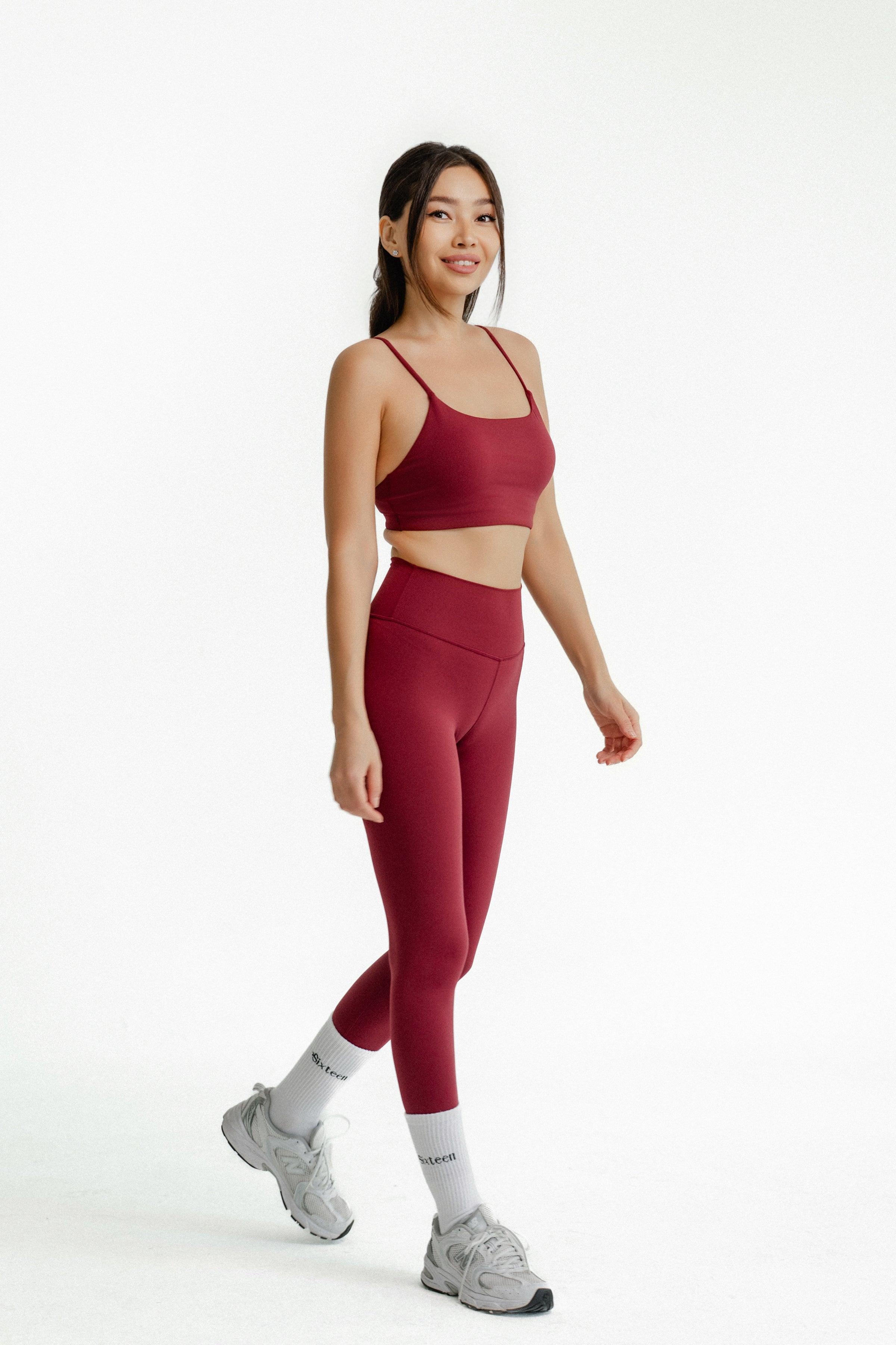 Essential High Rise Leggings, Cherry
